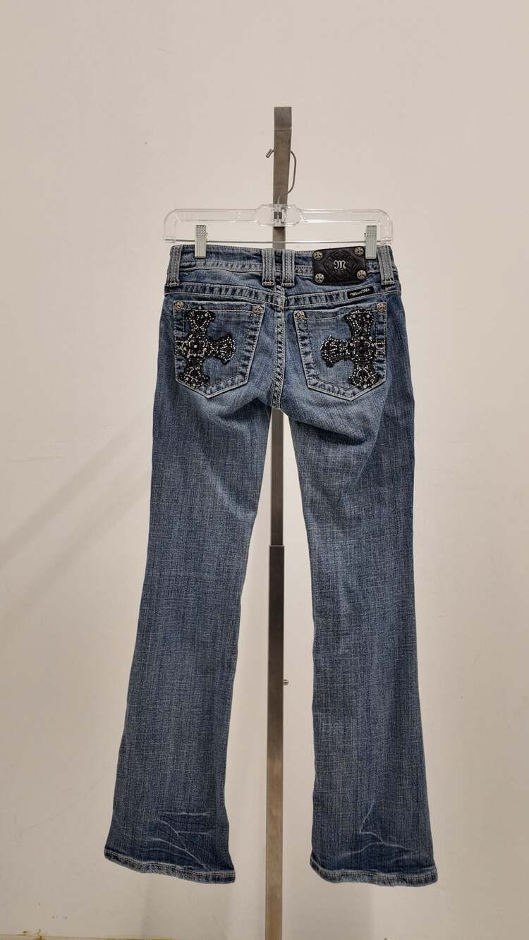 Miss Me Signature Bootcut Jeans Womens 26 Dark Wash Y2K - Picture 4 of 5